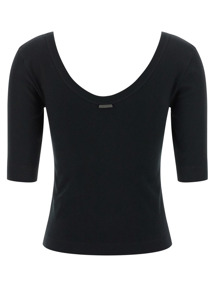 Brunello Cucinelli 3/4 Sleeve T-Shirt