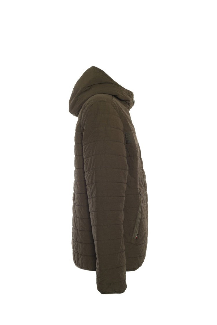 Tommy Hilfiger Green Nylon Quilted Down Jacket