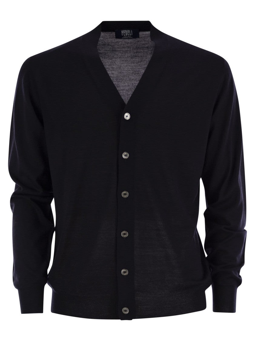 Fedeli Lightweight Virgin Wool Cardigan