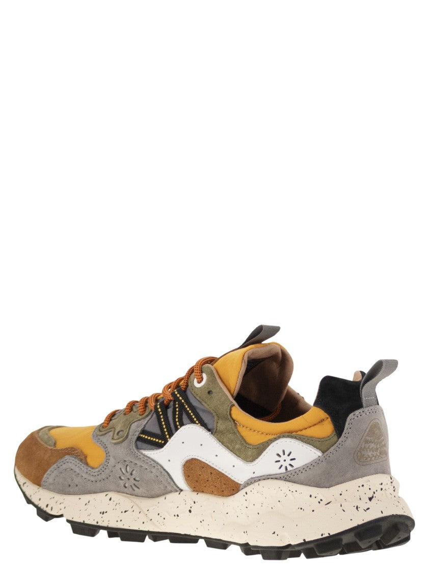 Flower Mountain Yamano 3 - Sneakers In Suede And Technical Fabric