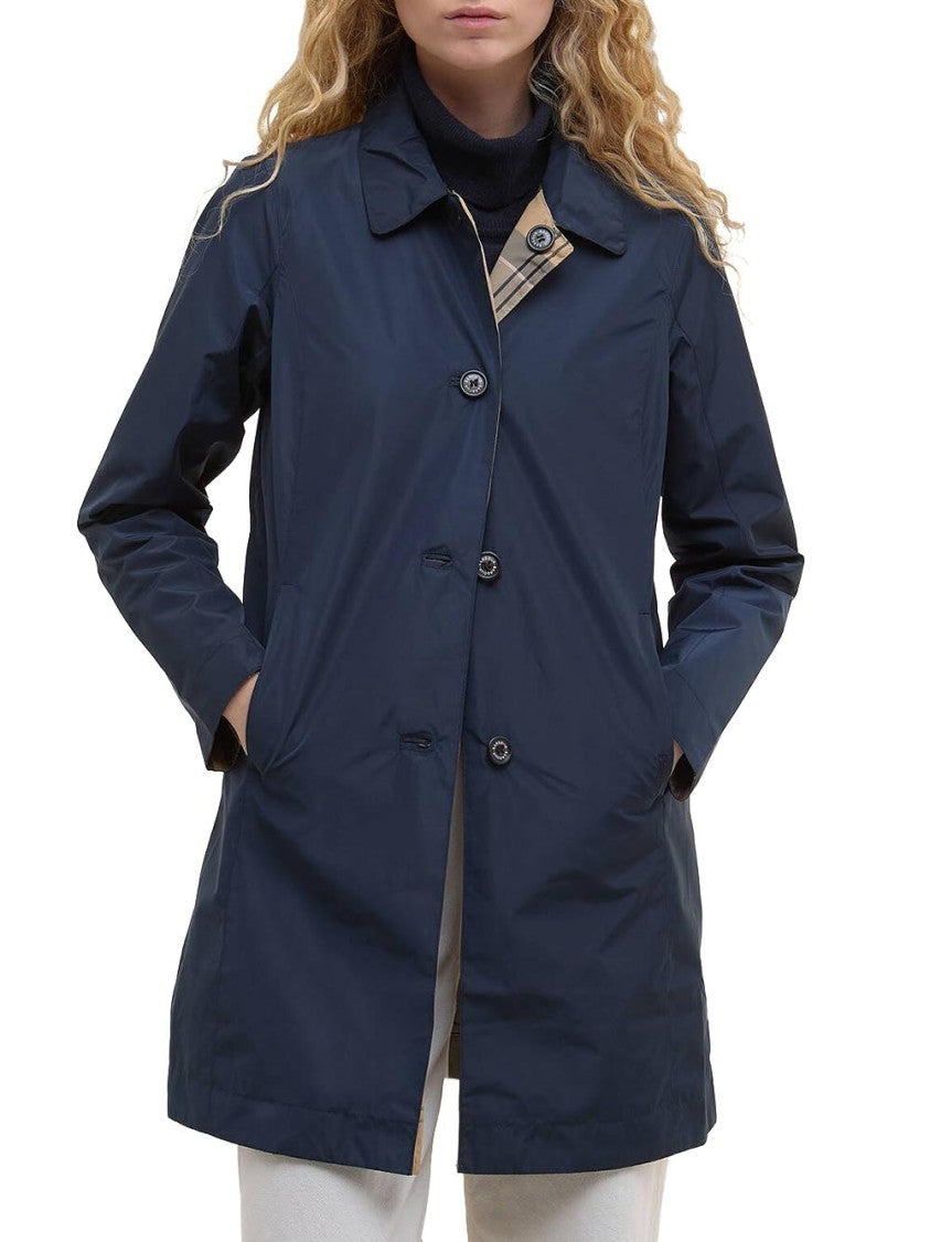 Barbour Babbity Showerproof Coat With Classic Button-Up Design