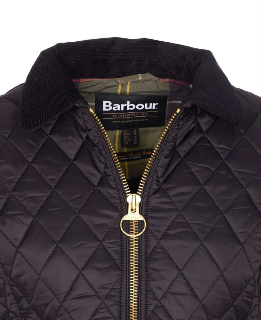 Barbour Fitted Quilted Jacket With Corduroy Collar