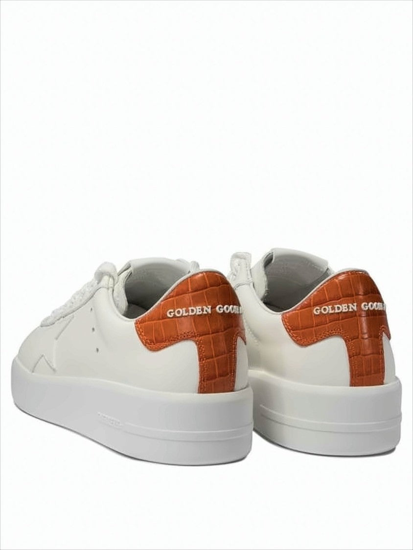 Golden Goose Smooth Leather Low-Top Sneakers With Textured Heel Tab