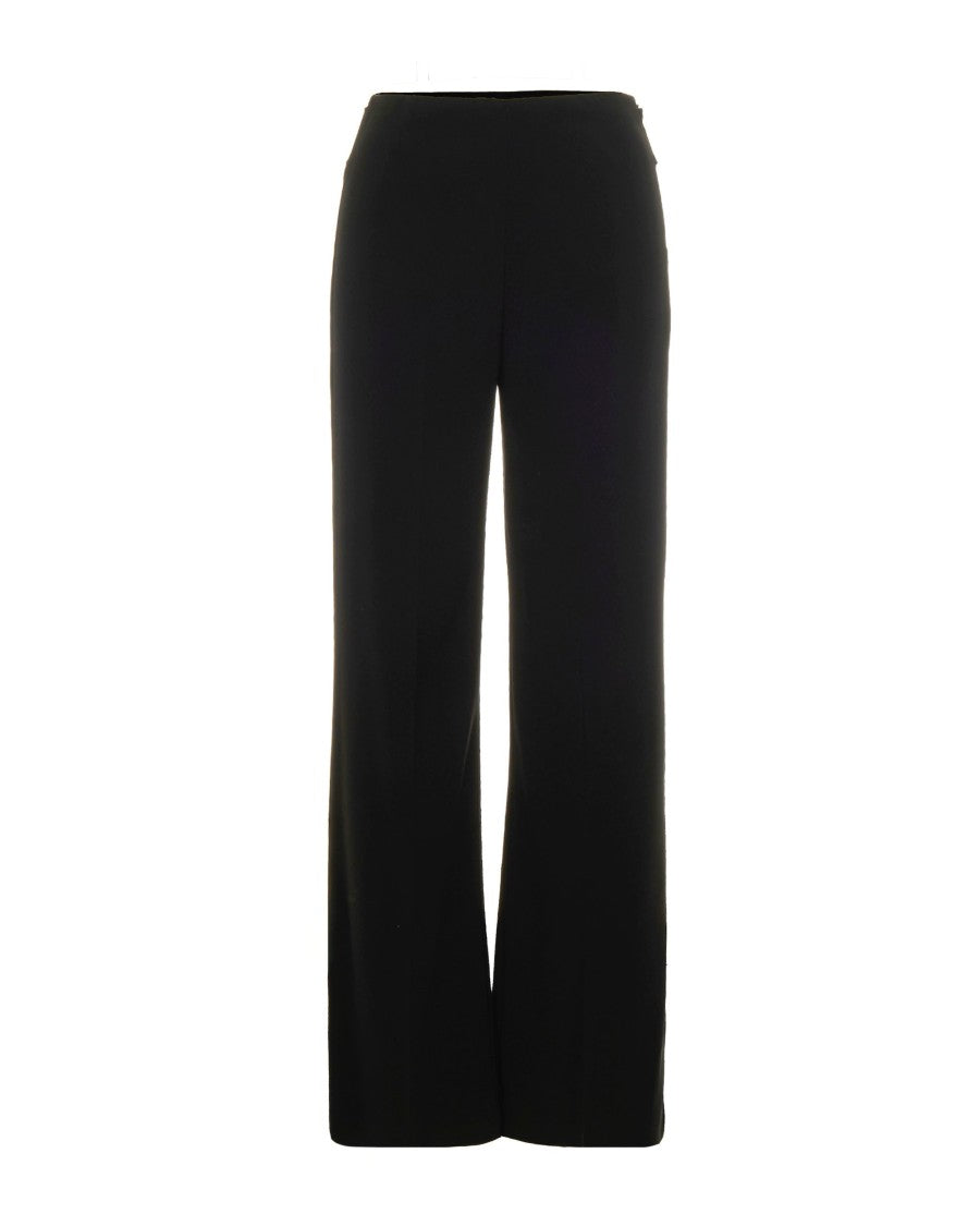 Patrizia Pepe Wide-Leg Trousers With Belt - Black
