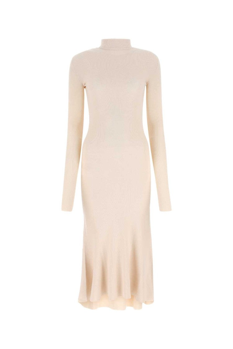 Balenciaga Sand Silk Blend Dress
