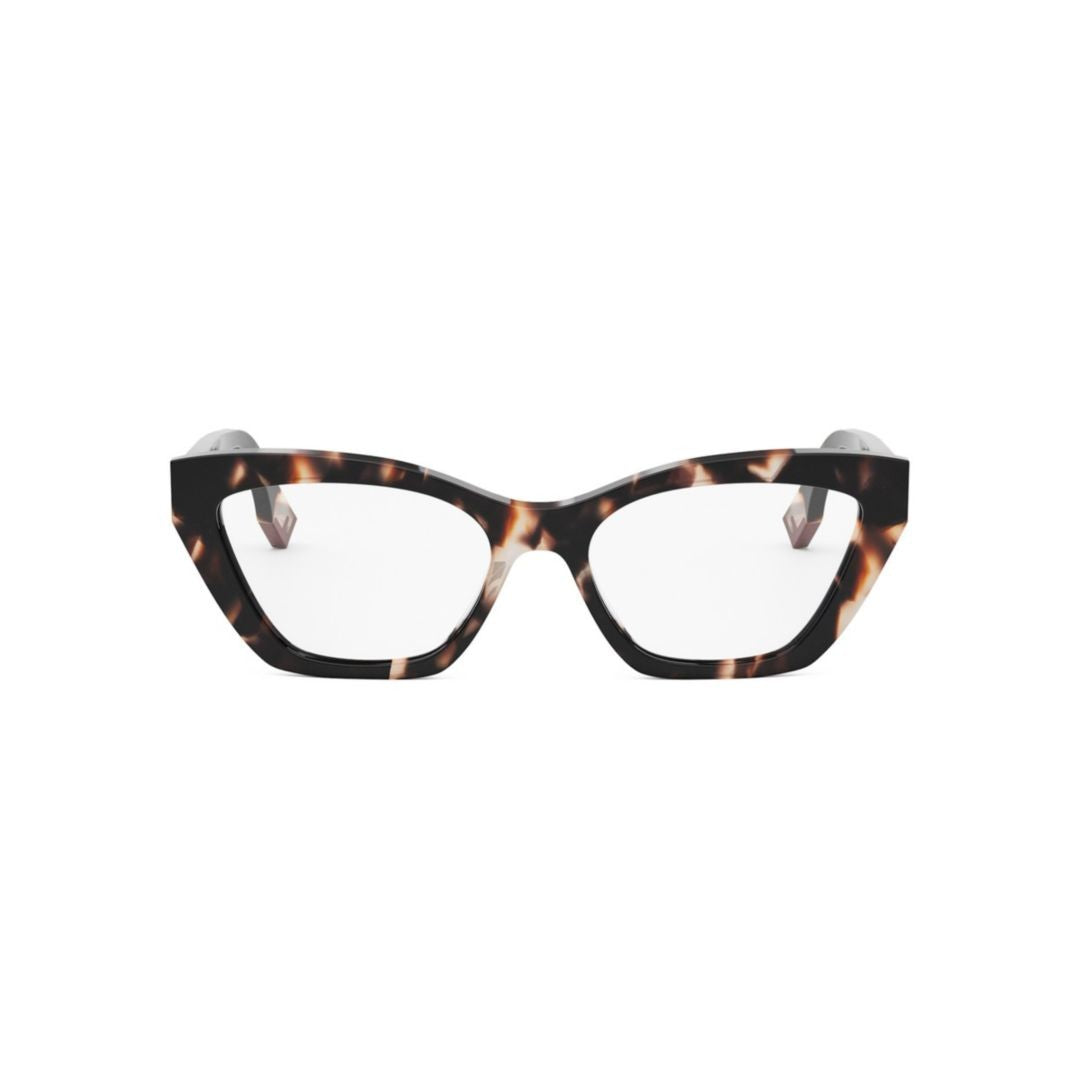 Fendi Fe50067i Bold Tortoiseshell Cat-Eye Eyeglasses