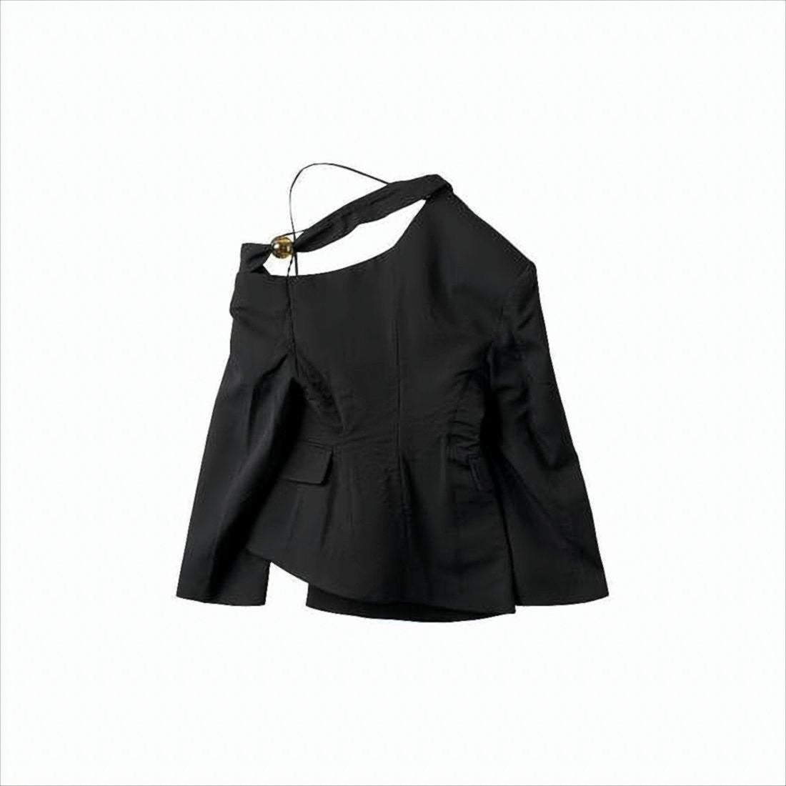 Jacquemus Black Tailored Suit Jacket With Structured Shoulders