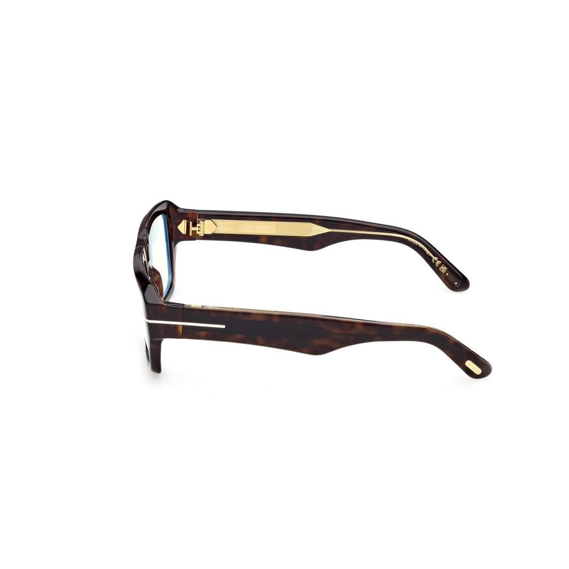 Tom Ford Ft6077-B Bold Rectangular Tortoiseshell Sunglasses