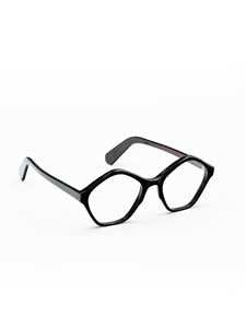 Moli@Limo Angular Black Optical Frames In Premium Acetate And Celluloid