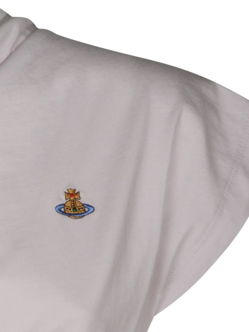 Vivienne Westwood Beige Draped Top With Orb Logo