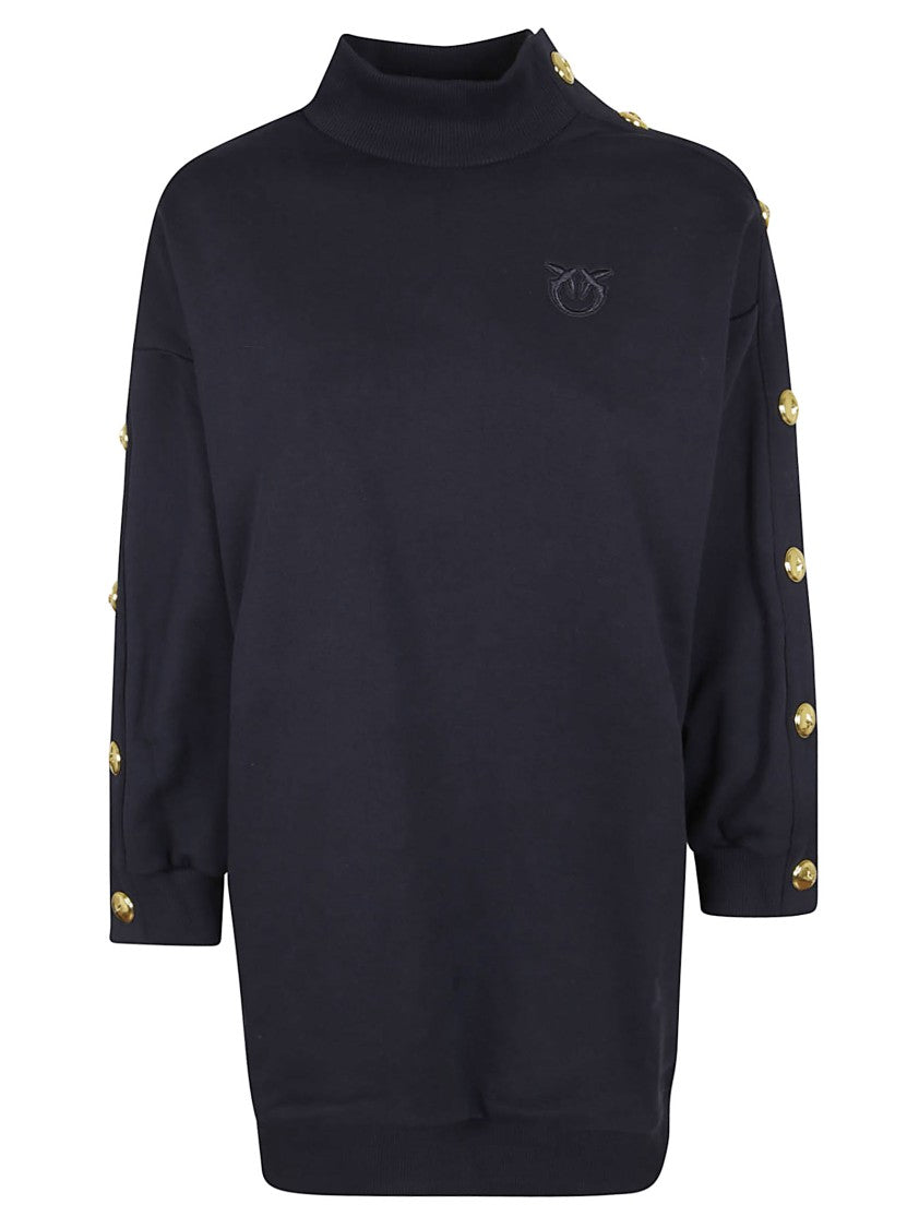 Pinko Relaxed Fit Blue Knit Sweater