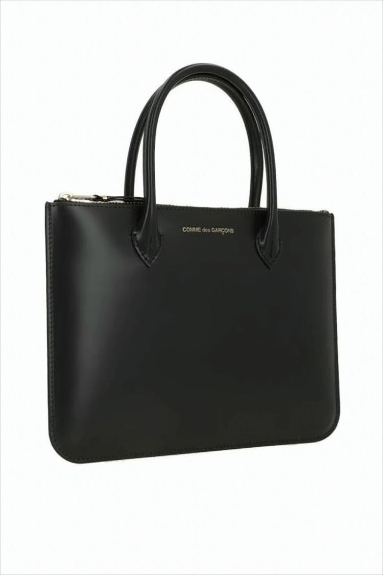 Comme Des Garçons Structured Cow Leather Tote Bag