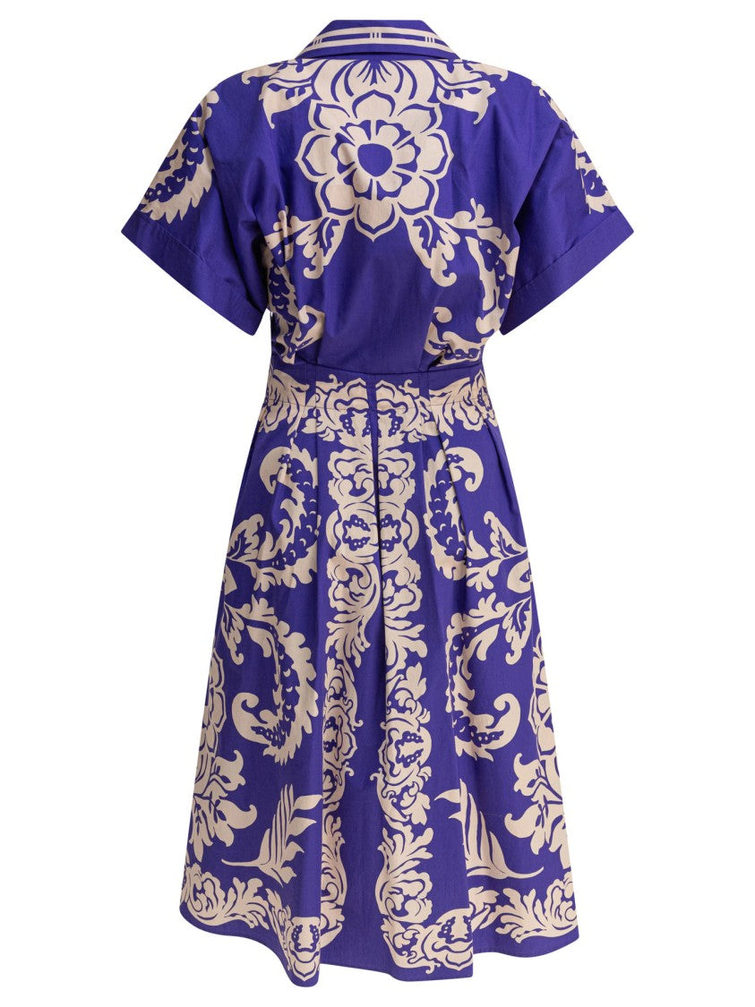 Etro Blue Cotton A-Line Dress