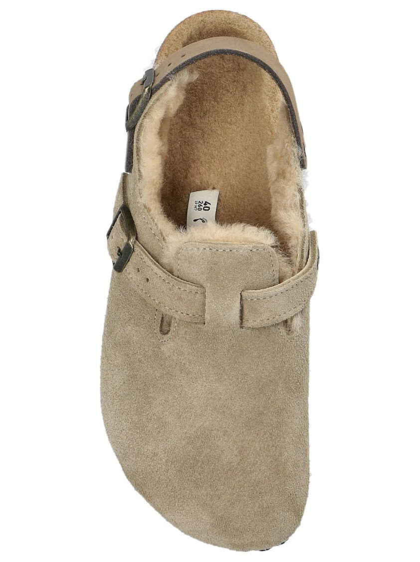 Birkenstock Closed-Toe Suede Sandals With Adjustable Buckle