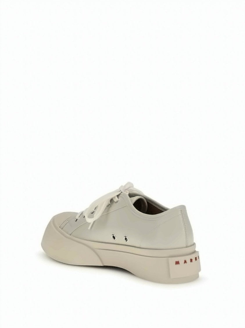 Marni Calf Leather Sneakers With Embossed Logo Detail