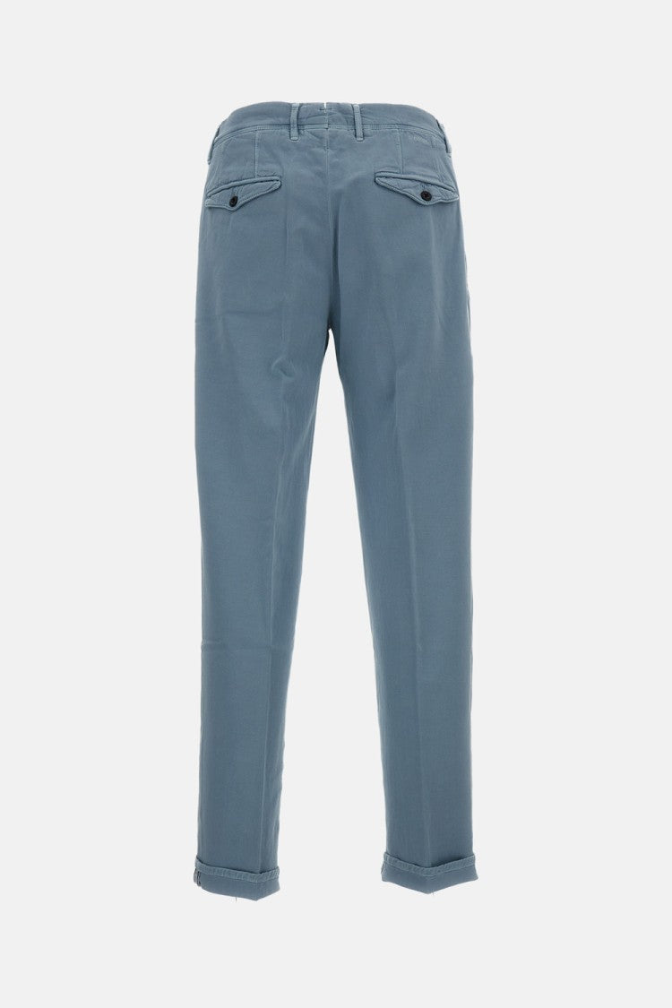 Incotex Light Blue Trousers With Tapered Fit