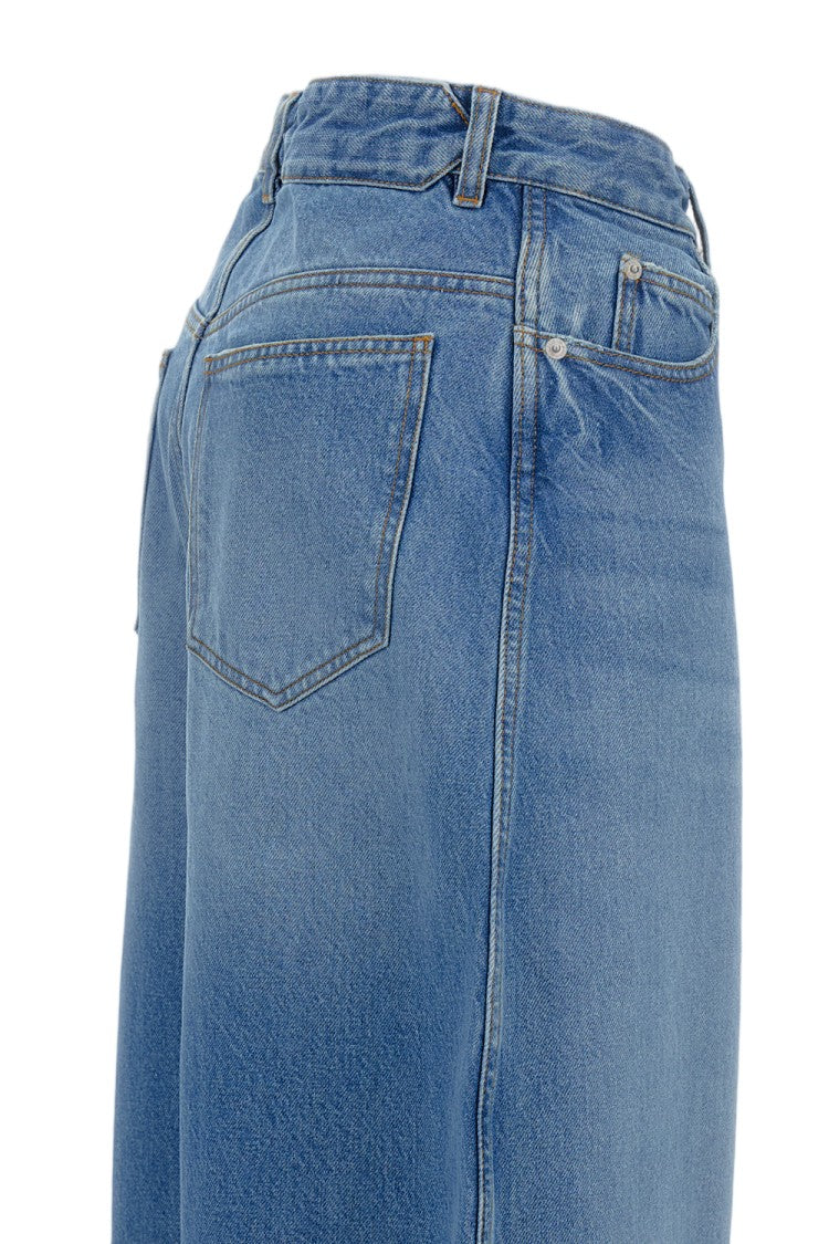 Jacquemus Light Blue Cotton Balloon Jeans