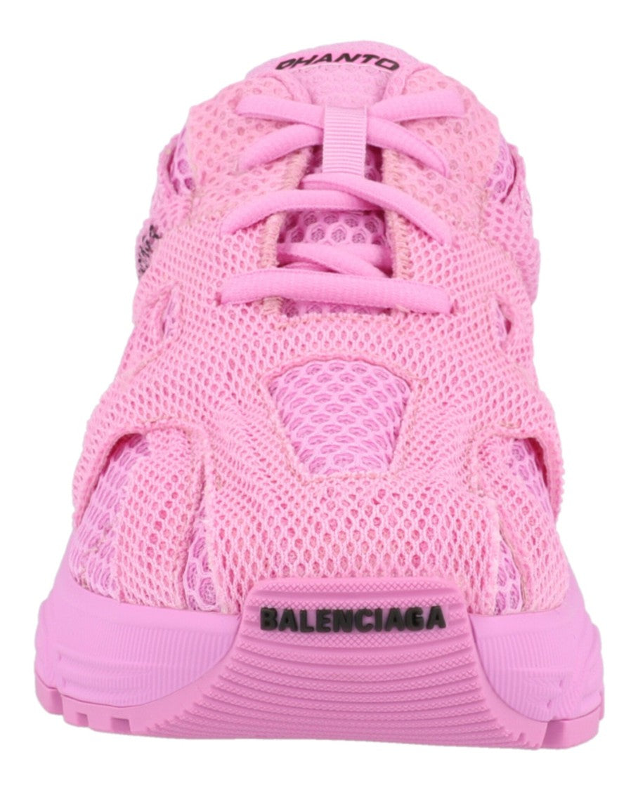 Balenciaga Frayed Mesh Low-Top Sneakers With Elevated Platform
