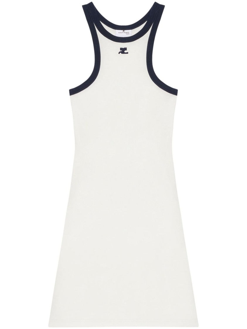 Courrèges Fitted White Mini Dress