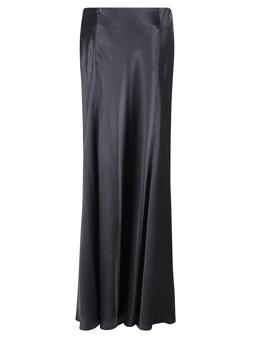 Alberta Ferretti High-Waisted Satin Finish Maxi Skirt