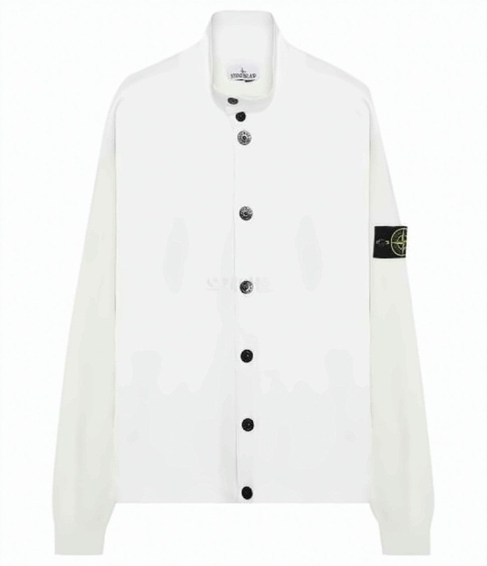 Stone Island Button-Up Cardigan With High Collar