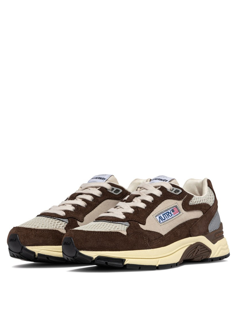 Autry Bicolor Suede And Mesh Low-Top Sneakers