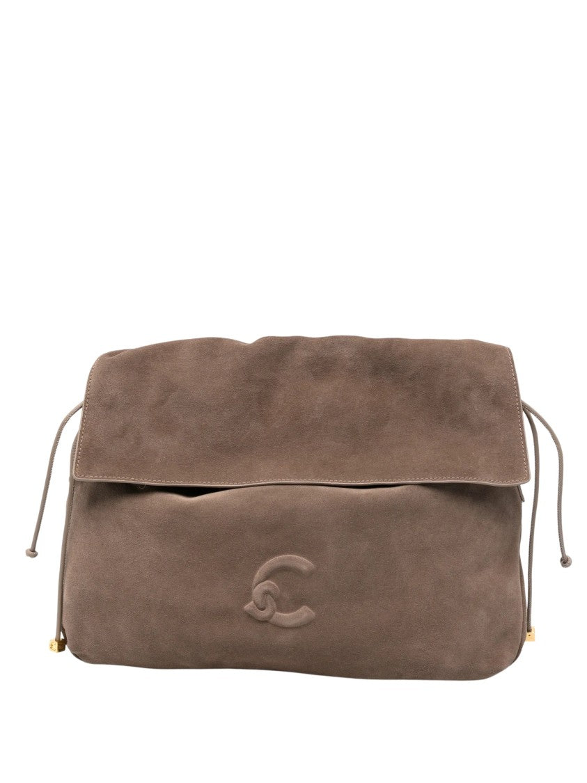 Coccinelle Lidia Brown Suede Shoulder Bag