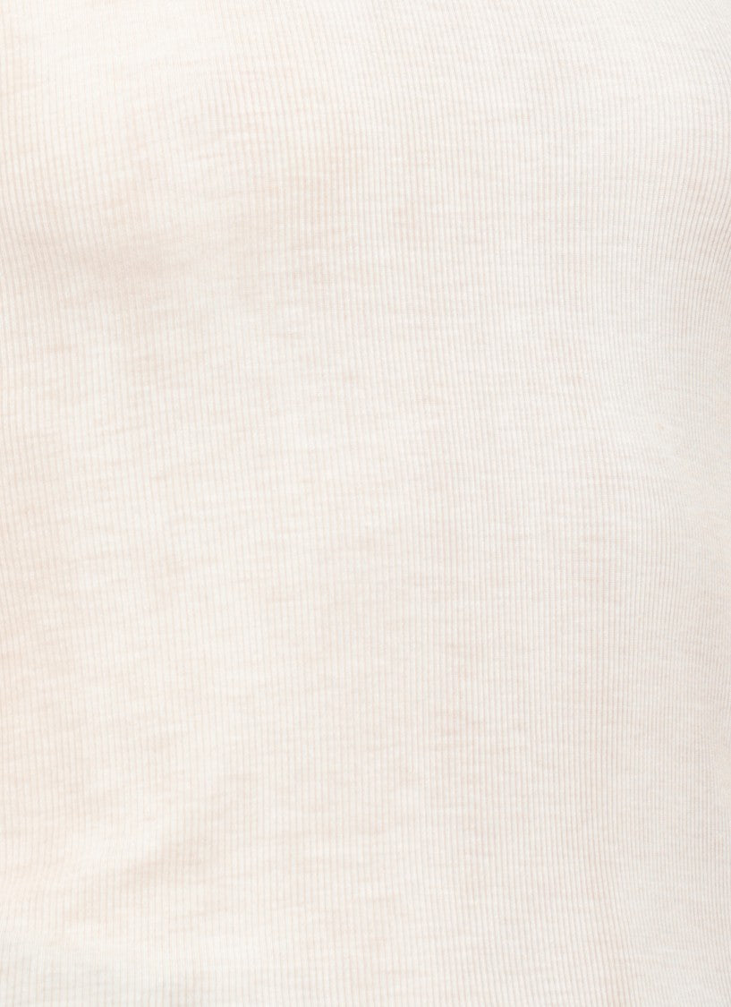 Avant Toi Beige Silk-Blend Tank Top