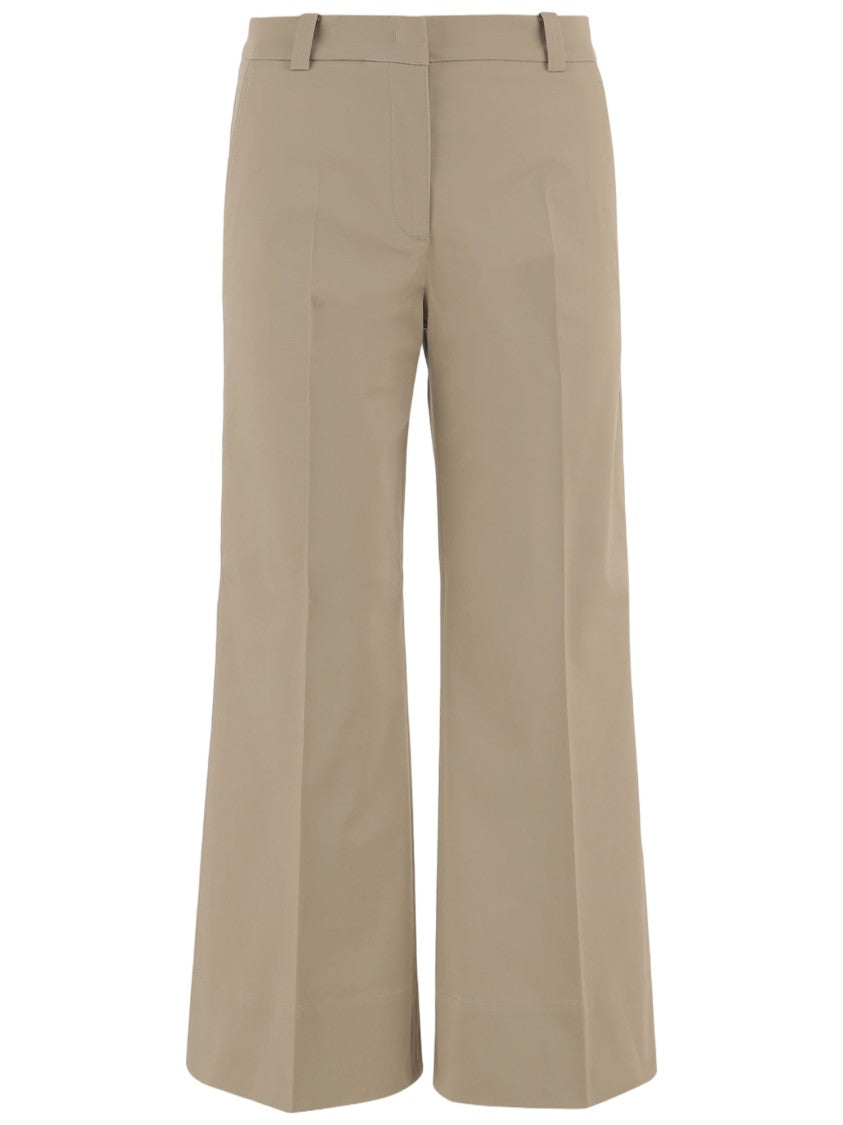 Ql2 Cropped Wide-Leg Pants With High Waist