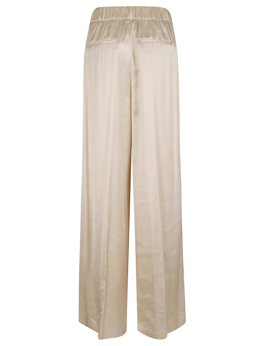 Peserico Wide-Leg Palazzo Trousers With Smooth Texture And Elegant Drape