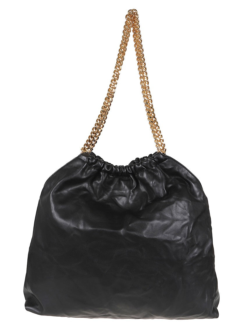 Stella Mccartney Medium Drawstring Tote Bag With Crinkled Texture