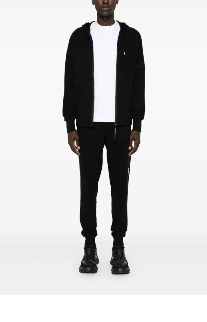 C.P. Company Diagonal Raised Fleece Full Zip Hooded Sweatshirts