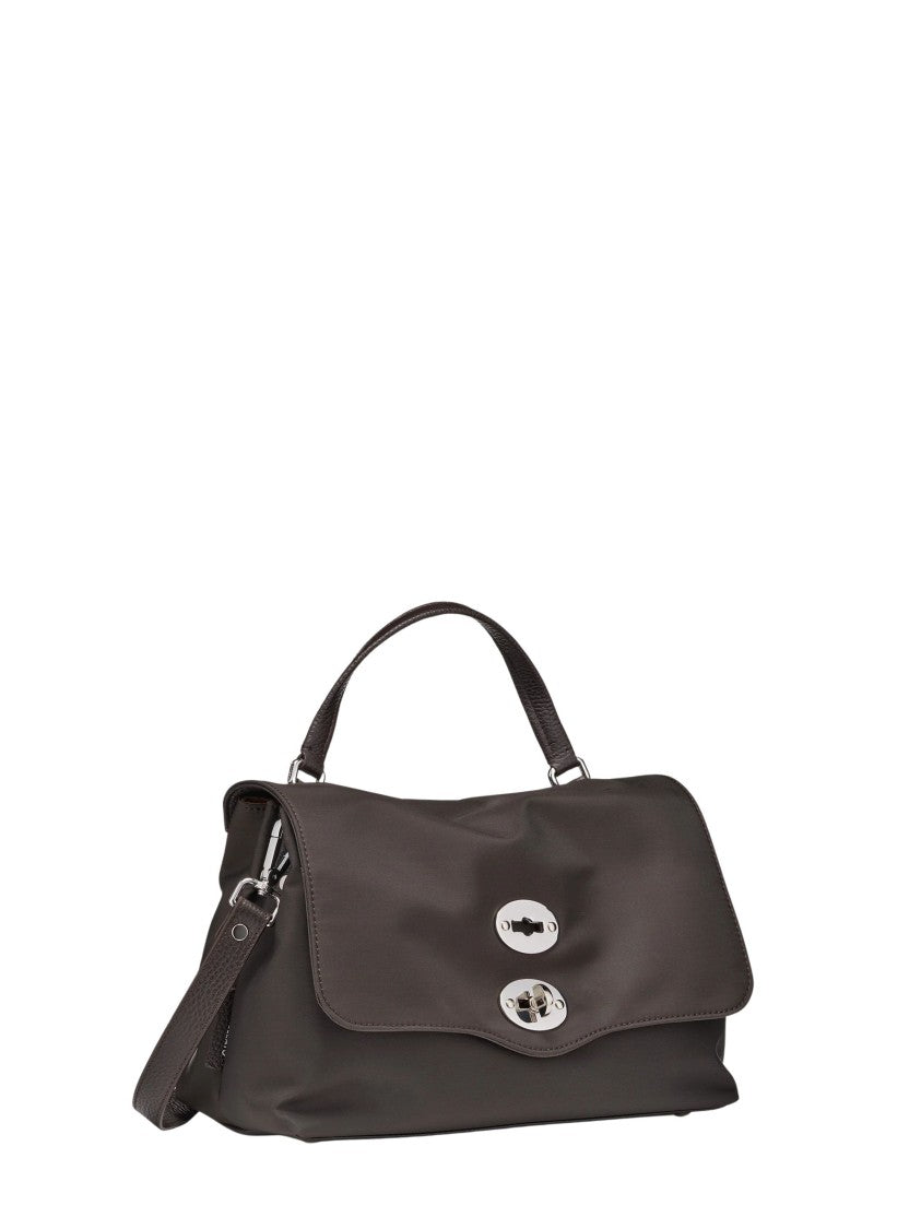 Zanellato Brown Silver-Tone Turn-Lock Shoulder Bag