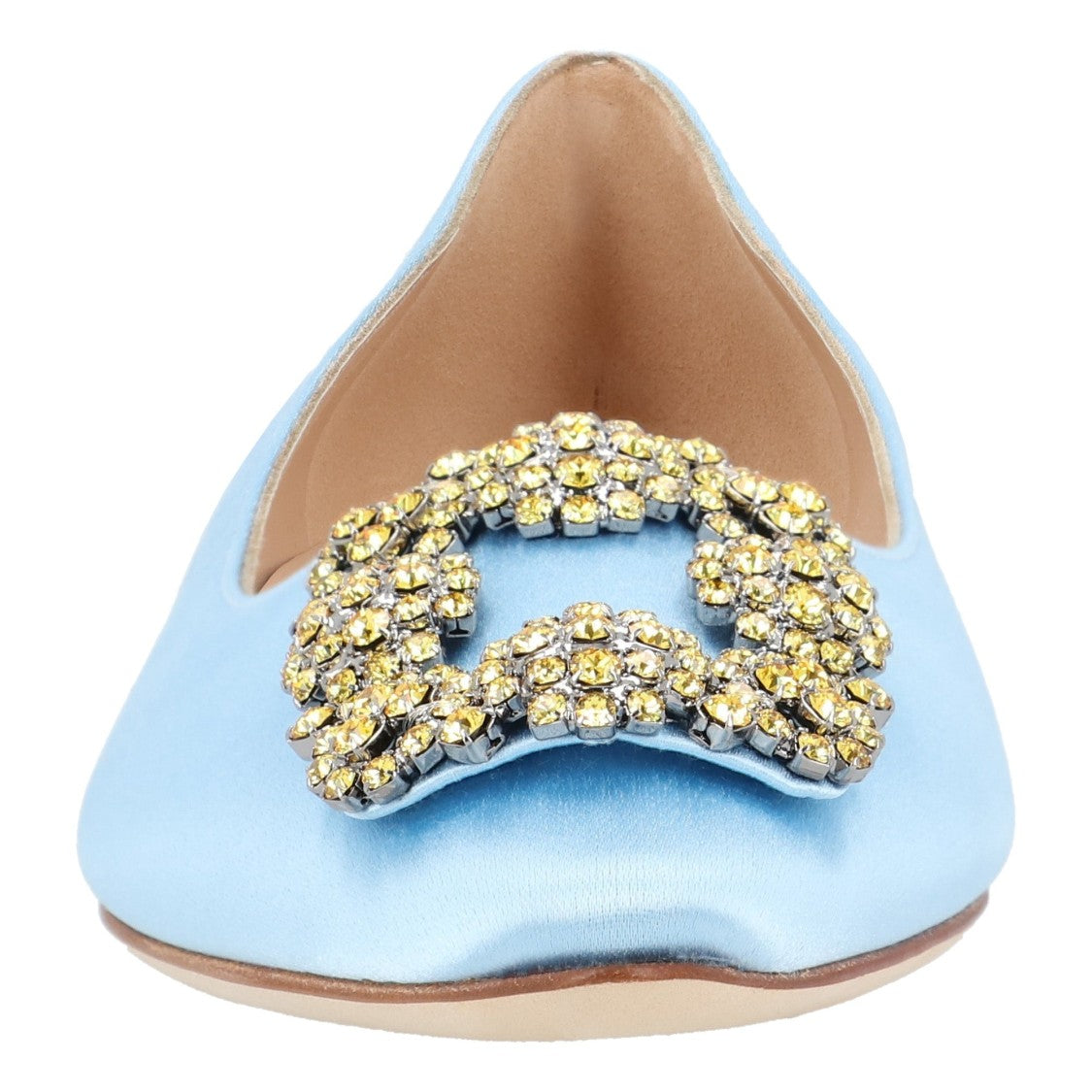 Manolo Blahnik Hangisi Flat Blue