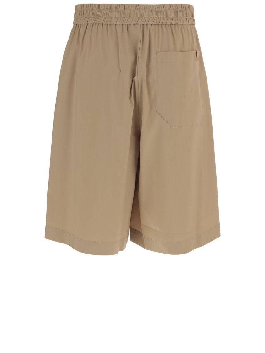 Darkpark Sand Tone Cotton Blend Shorts