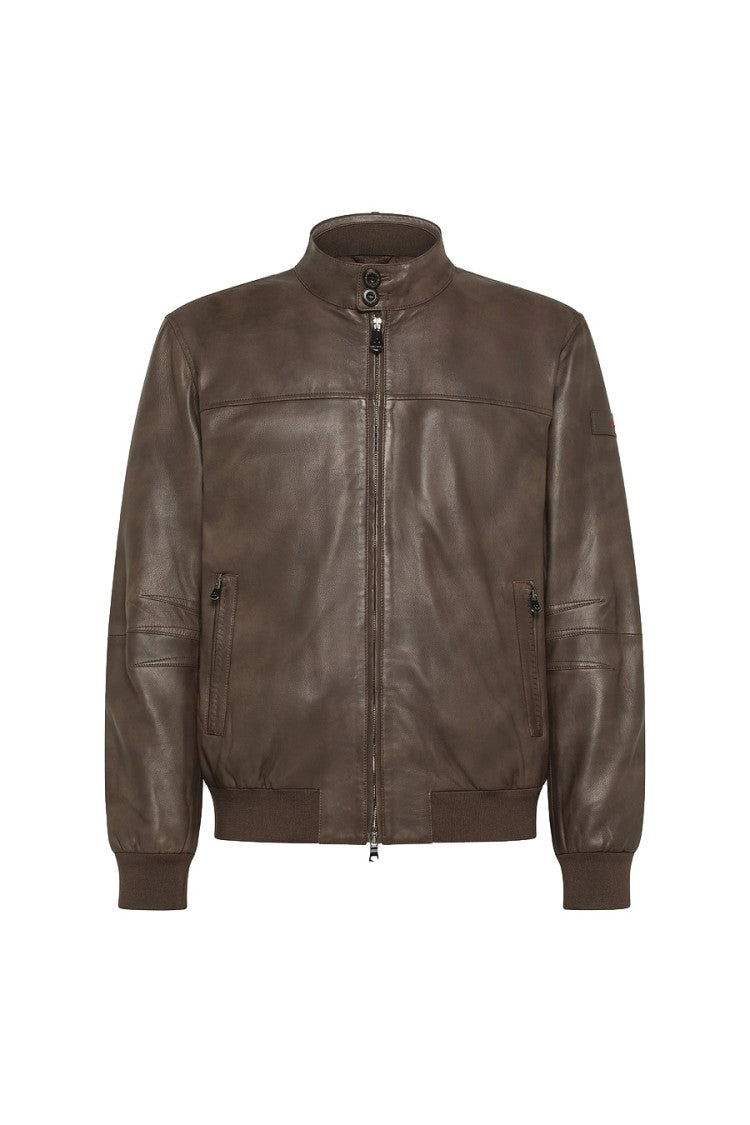 Peuterey Brown Leather Jacket