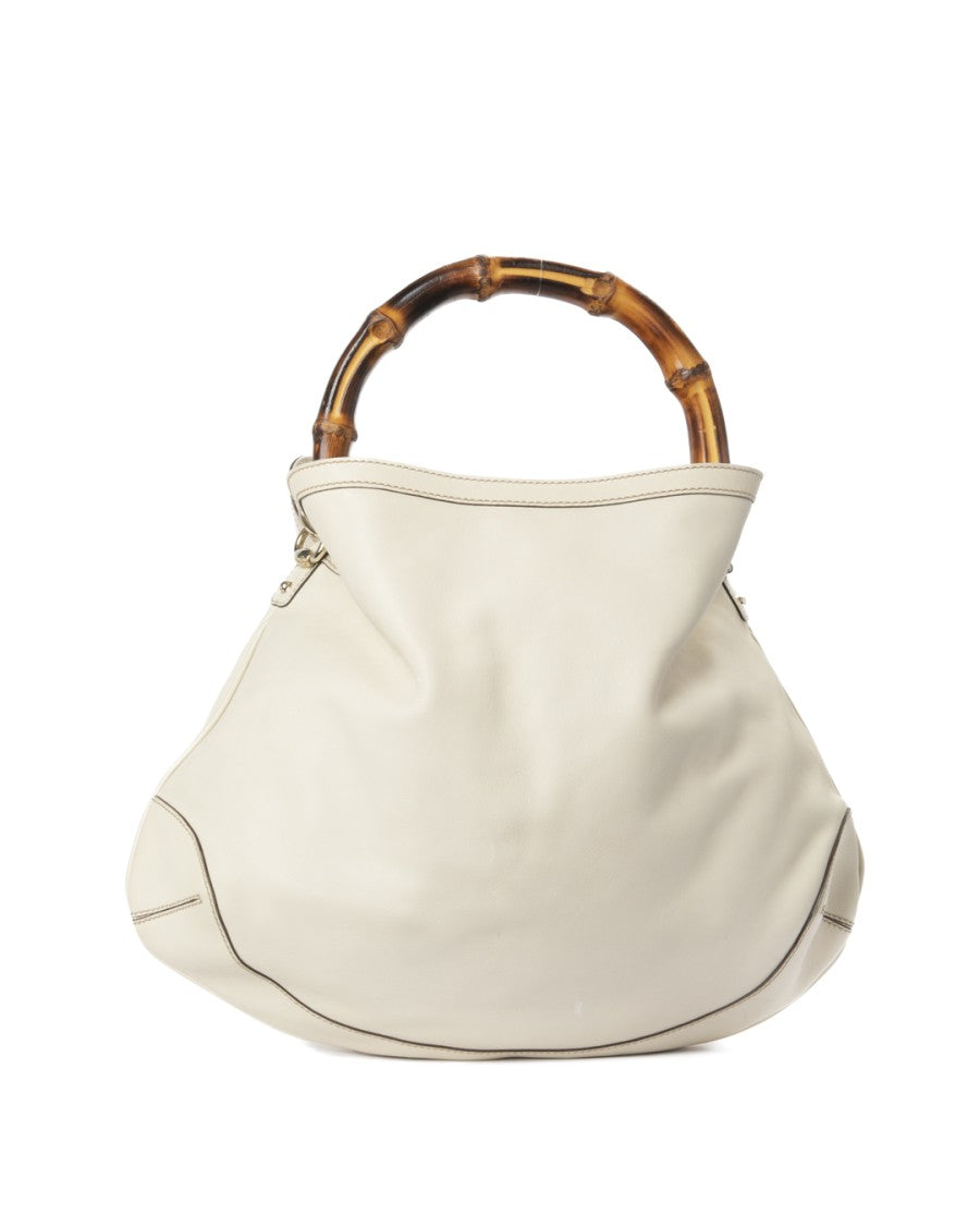 Gucci Small Vintage Hobo Bag With Bamboo Handle And Gold Accents