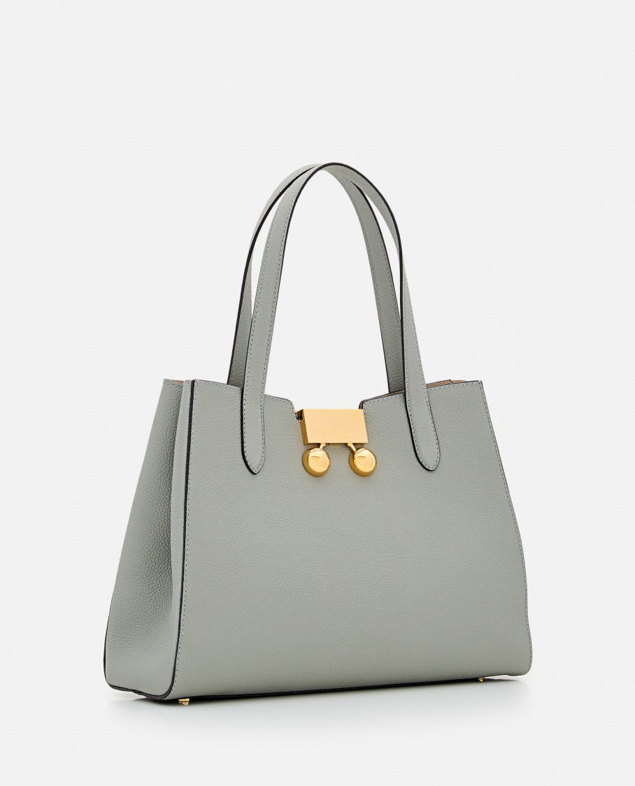 Marni Two-Handle Leather Shoulder Bag