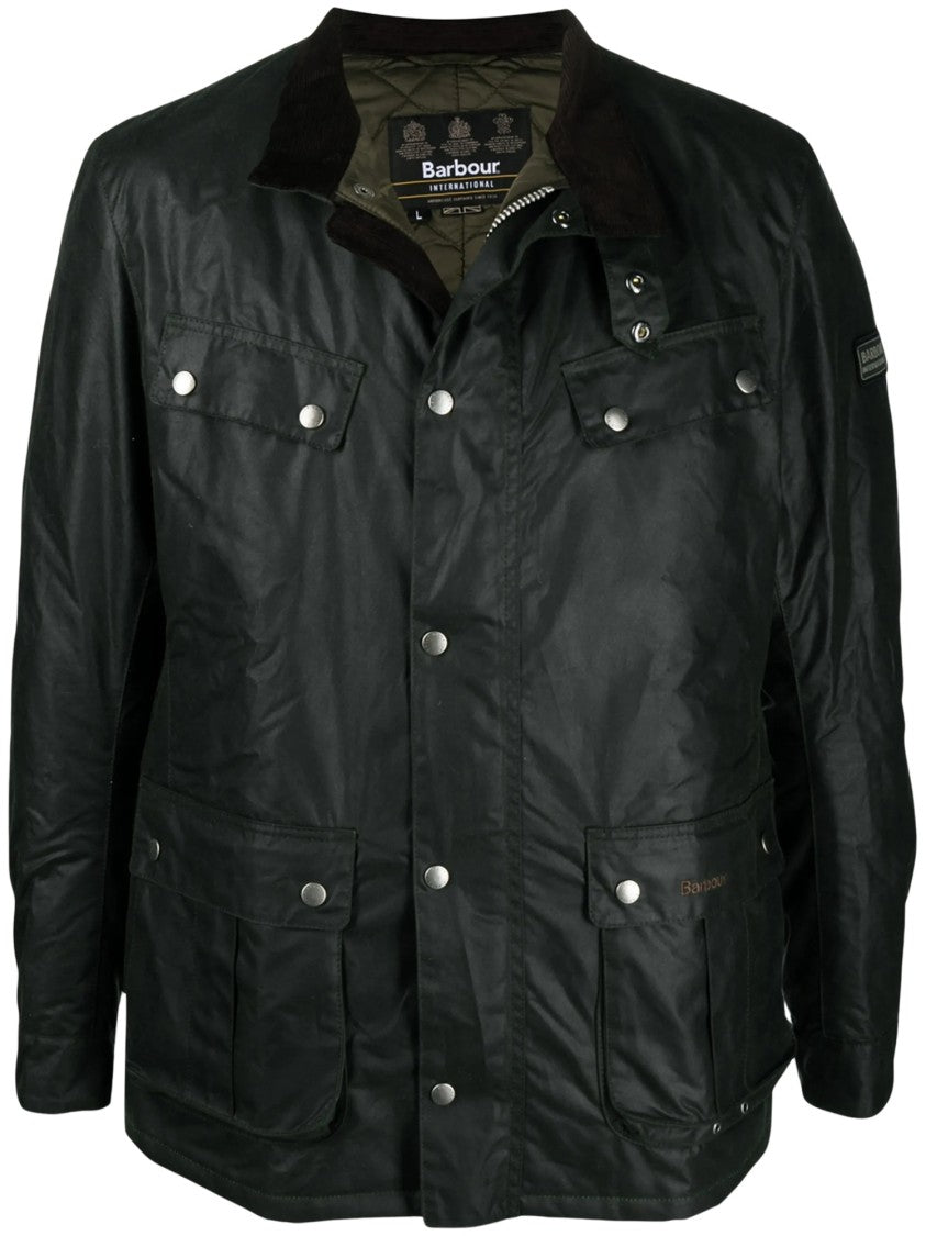 Barbour Duke Textured Finish Corduroy Collar Waxed Jacket
