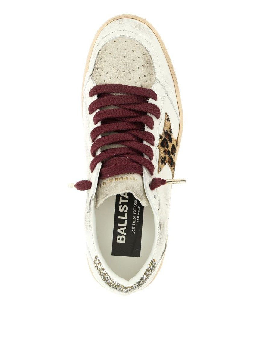 Golden Goose Low-Top Sneakers With Metallic Silk
