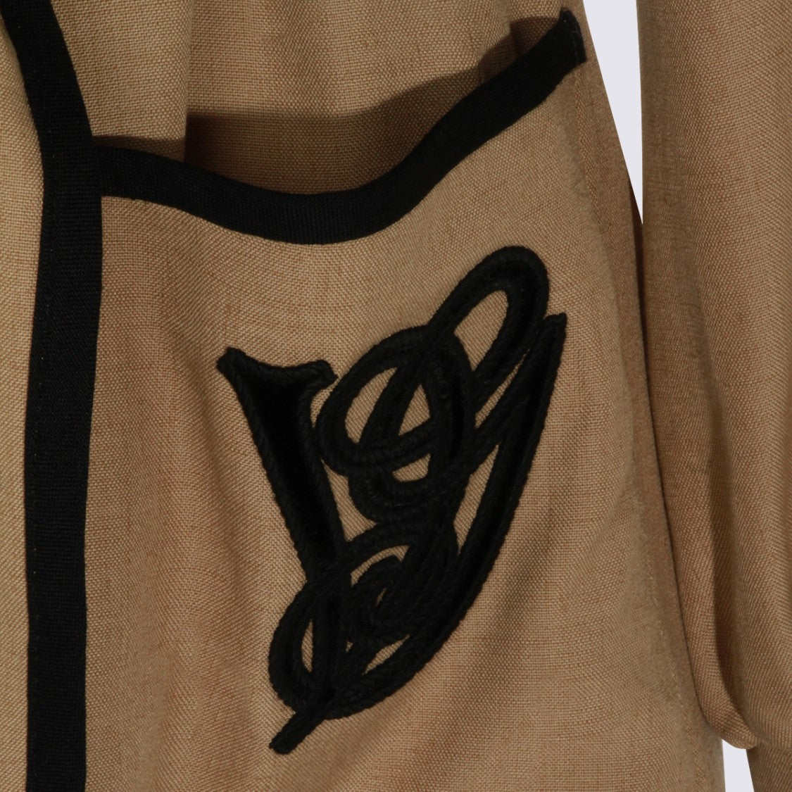 Valentino Structured Brown Jacket With High Collar
