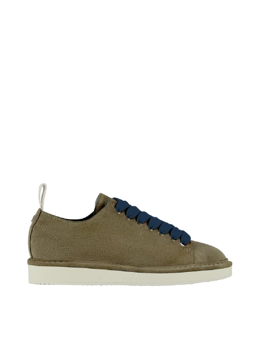 Panchic P01 Lace-Up Sneakers Green Suede Upper