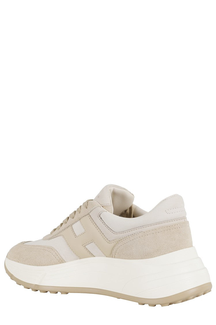 Hogan H669 Lace-Up Model With Leather And Suede Details