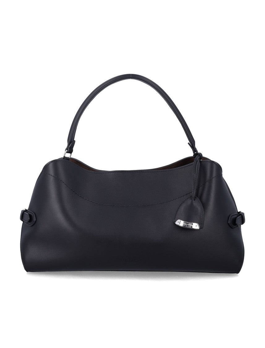 Polo Ralph Lauren Leather Structured Shoulder Satchel