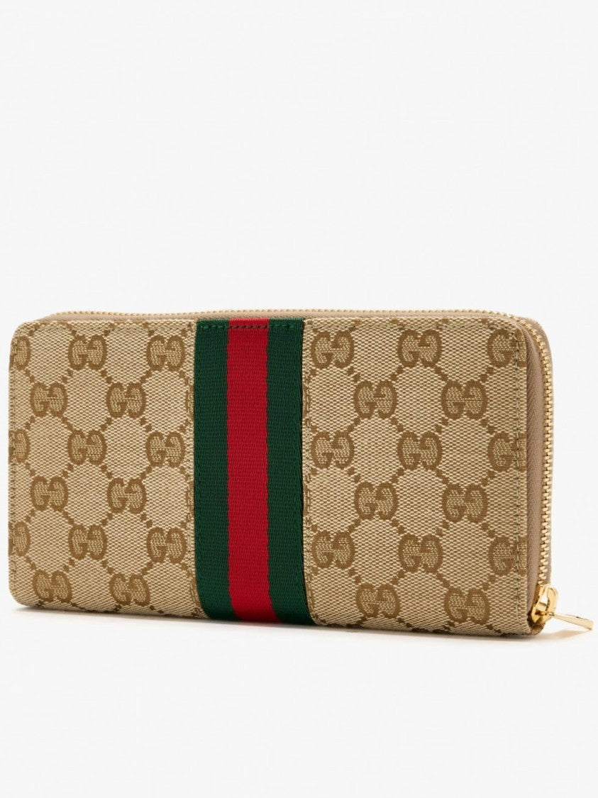 Gucci Beige Wwl Zip-Around Wallet