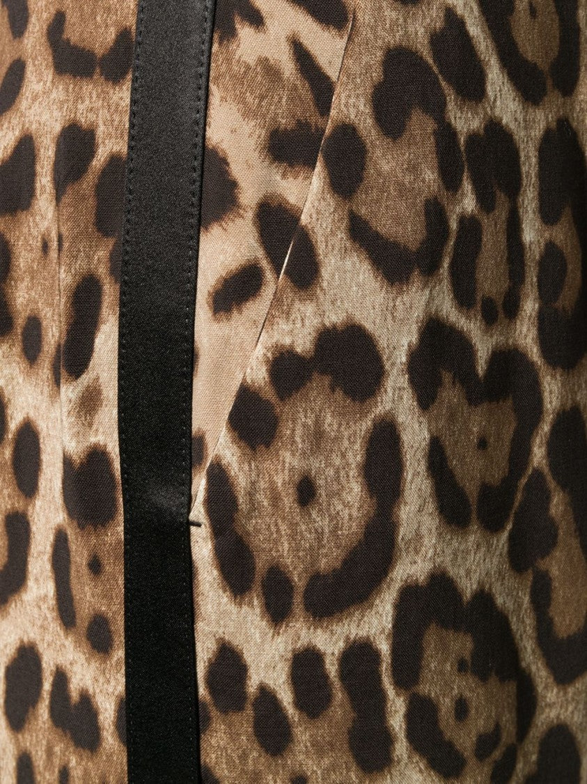 Dolce & Gabbana Leopard Print Tailored Pants