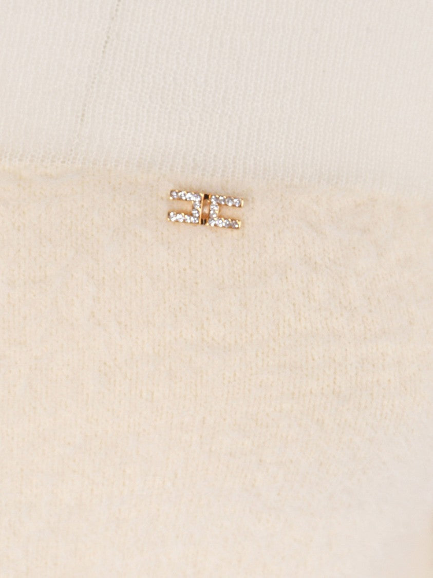 Elisabetta Franchi Finely Knit Sweater With Classic Round Neckline