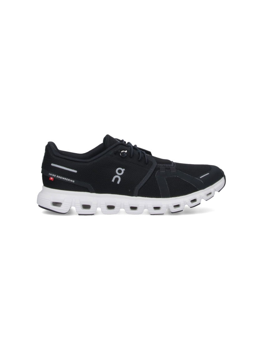 On Black Mesh Sneakers With Textured Rubber Sole