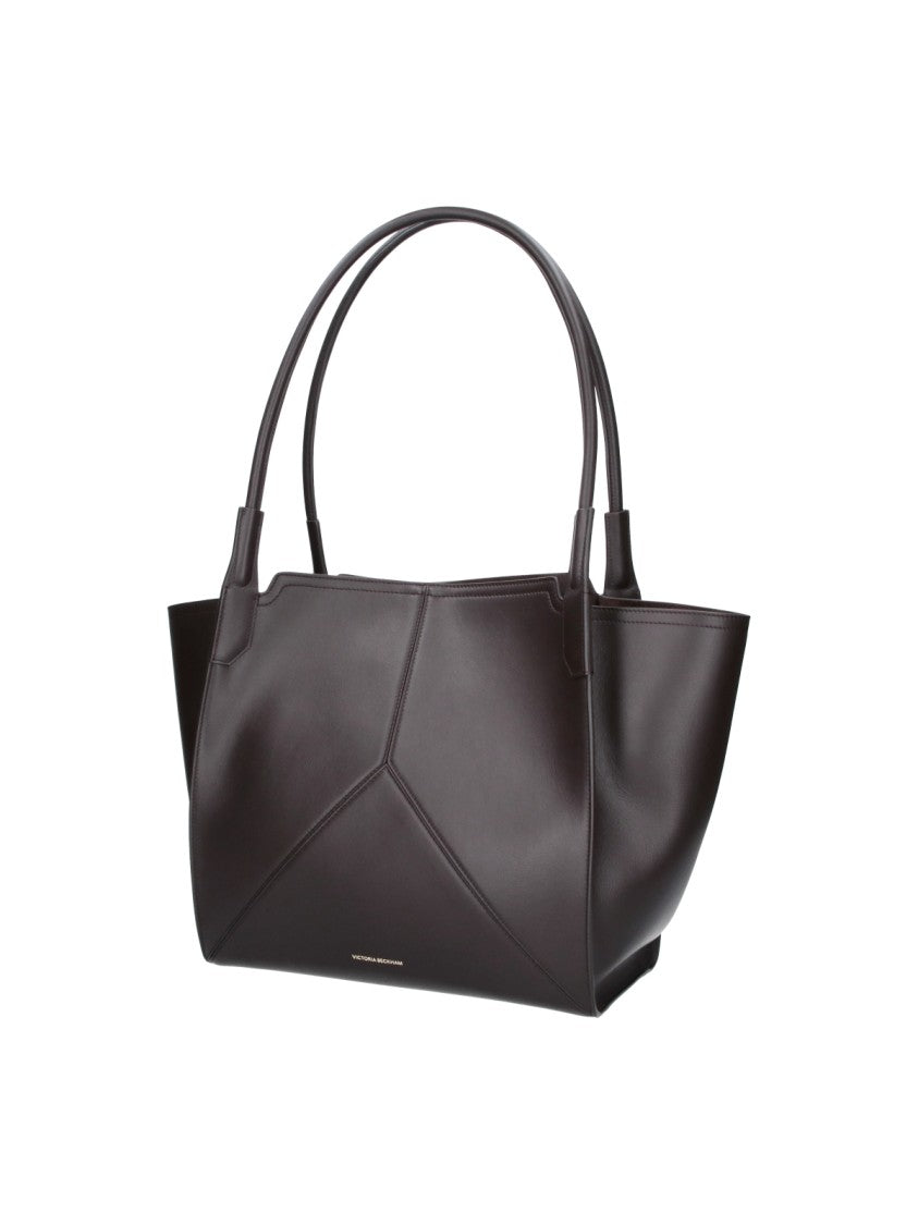 Victoria Beckham Structured Geometric Magnetic Snap Tote Bag