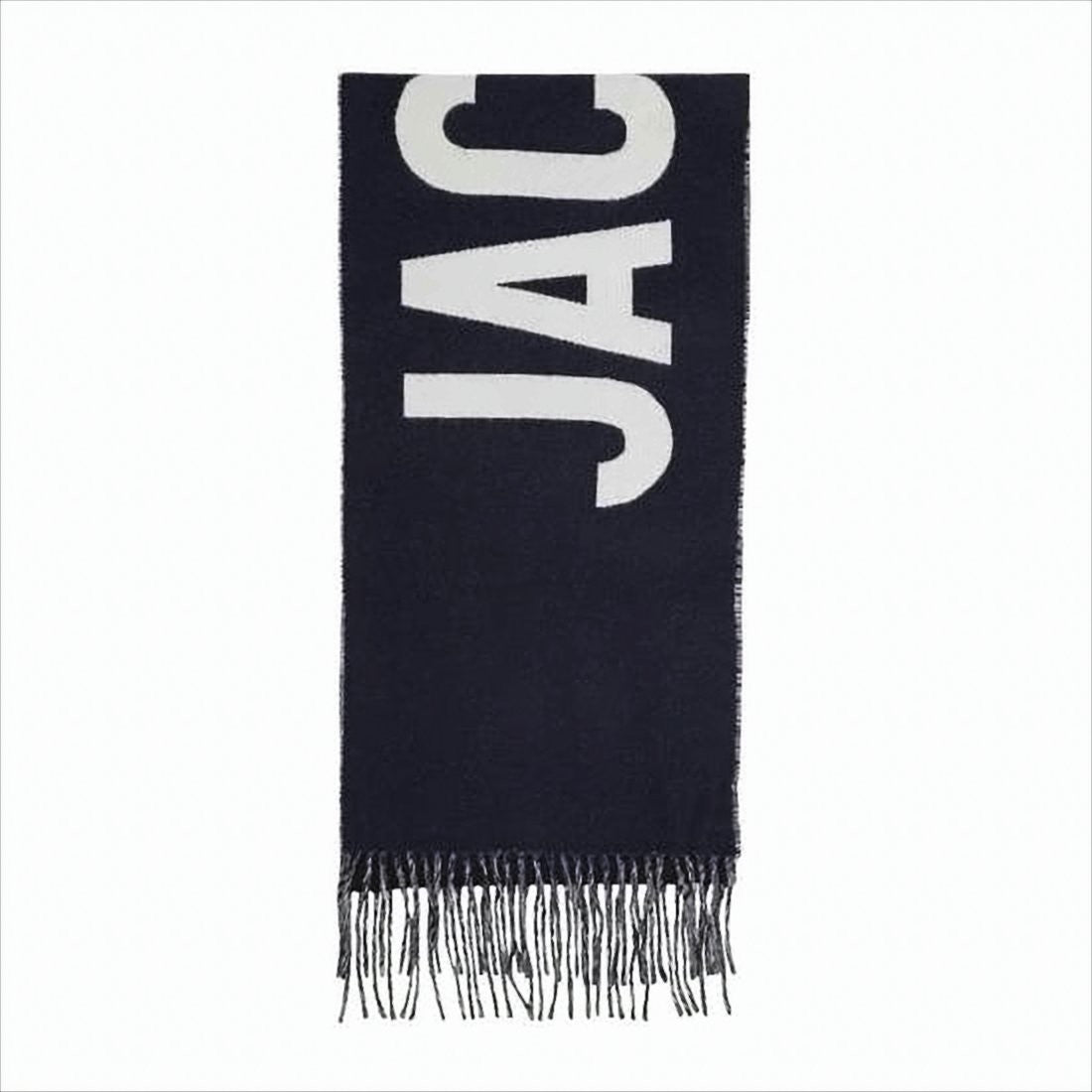 Jacquemus Long Rectangular Wool Scarf With Bold Lettering